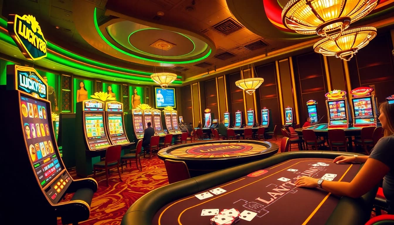 Experience thrilling gameplay at LUCKY88 with engaging slots and live dealers in an upscale casino atmosphere.