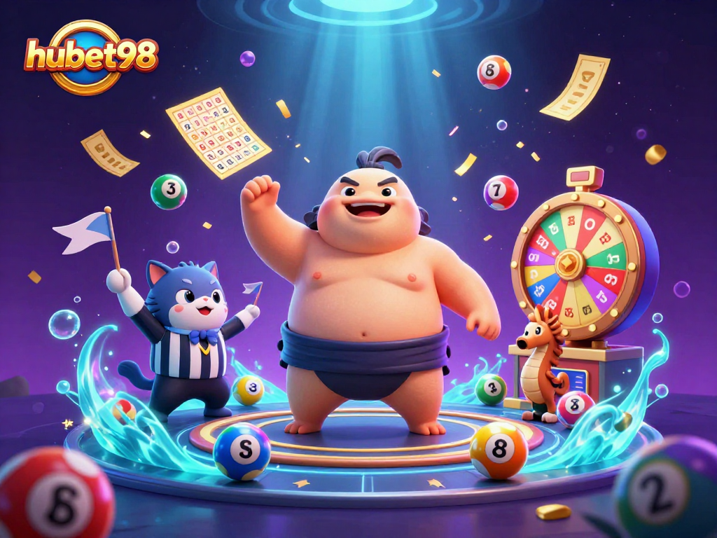 Experience thrills at hubet98 with vibrant lottery balls and energetic underwater gaming.
