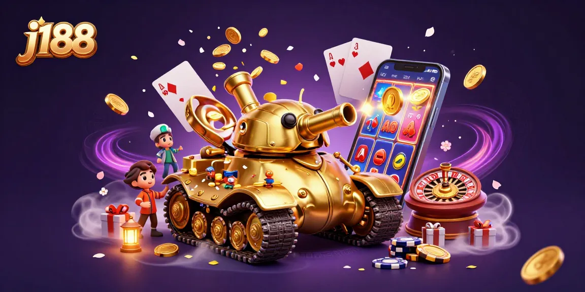 Experience thrilling gameplay in j188 with a golden beetle tank casino and vibrant game elements.