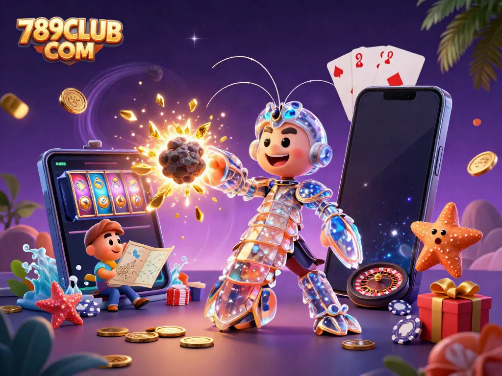 Experience thrilling jackpots at 789CLUB COM with colorful slot games and winning treasures erupting everywhere.