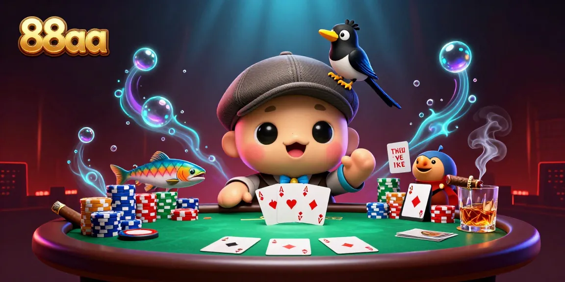 Engage in 88aa poker dynamics with Nessie and friends amidst casino excitement.
