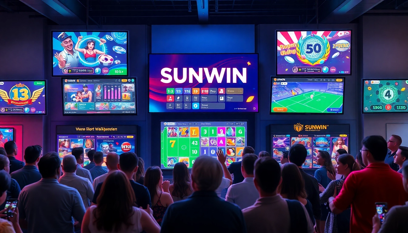 SUNWIN online gaming platform showcasing vibrant games and engaging interface in an inviting environment.