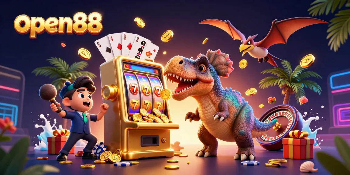 open88 engages players in thrilling jackpot action with colorful casino fun and vibrant characters.