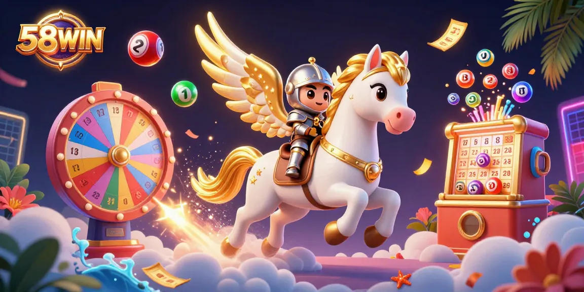Enjoy exciting wins at 58WIN with a vibrant lottery scene featuring dynamic game elements