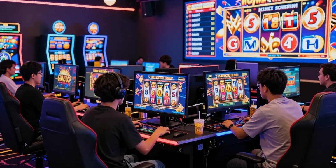 Group enjoying slot gacor games in immersive virtual casino setting