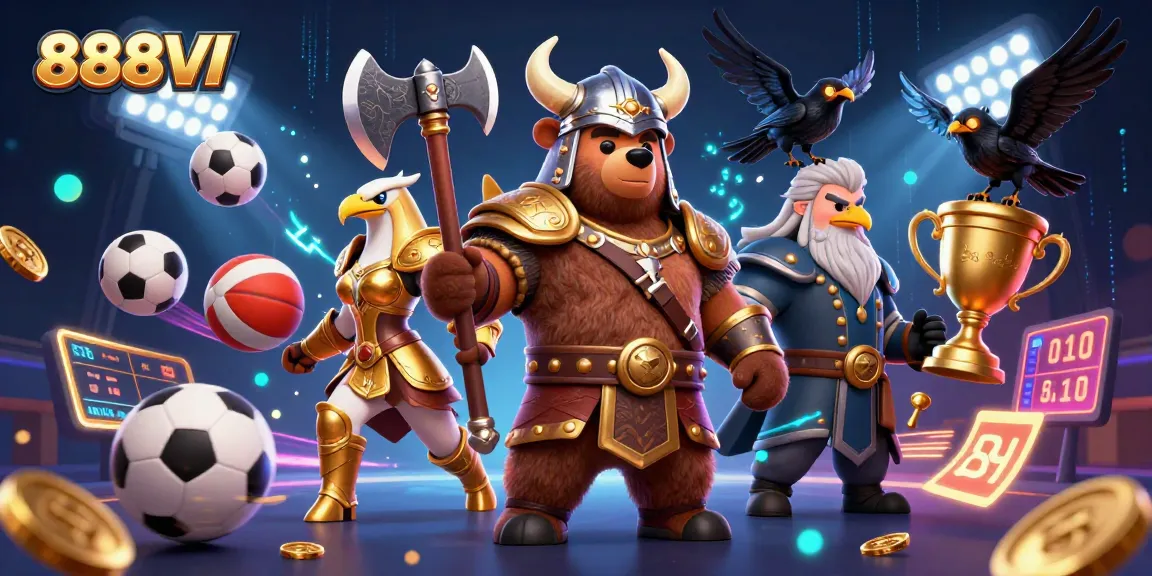 Engage in thrilling moments at 888VI with vibrant sports elements and epic characters.