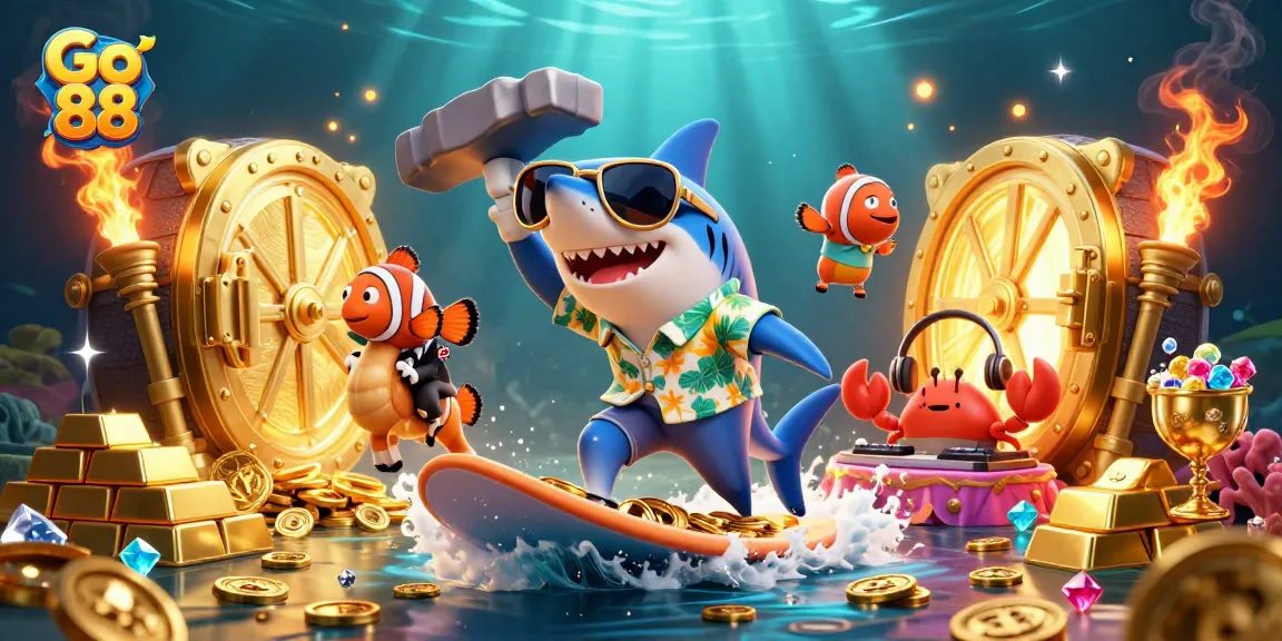Engage with Go 88's exciting adventure featuring vibrant marine life and dazzling treasures.